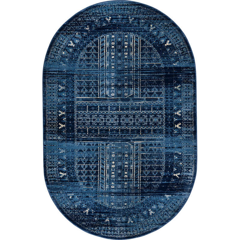 Angeliya Oriental Indoor Rug, Oval 5' x 8'