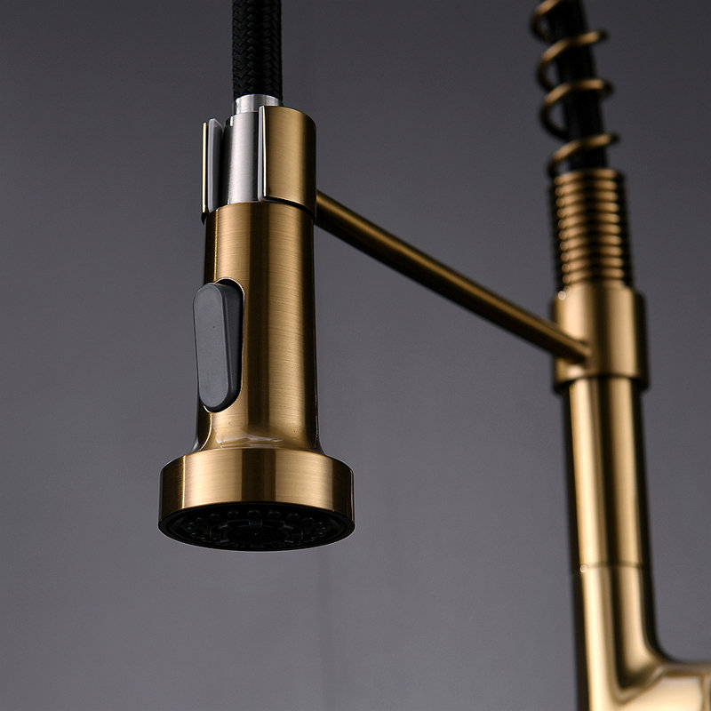 Commercial Kitchen Faucet With Pull Down Sprayer, Single Handle Single Lever Kitchen Sink Faucet