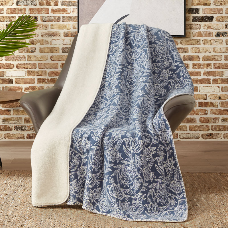 Lucky Brand Reversible Throw Blankets, Avalon Floral