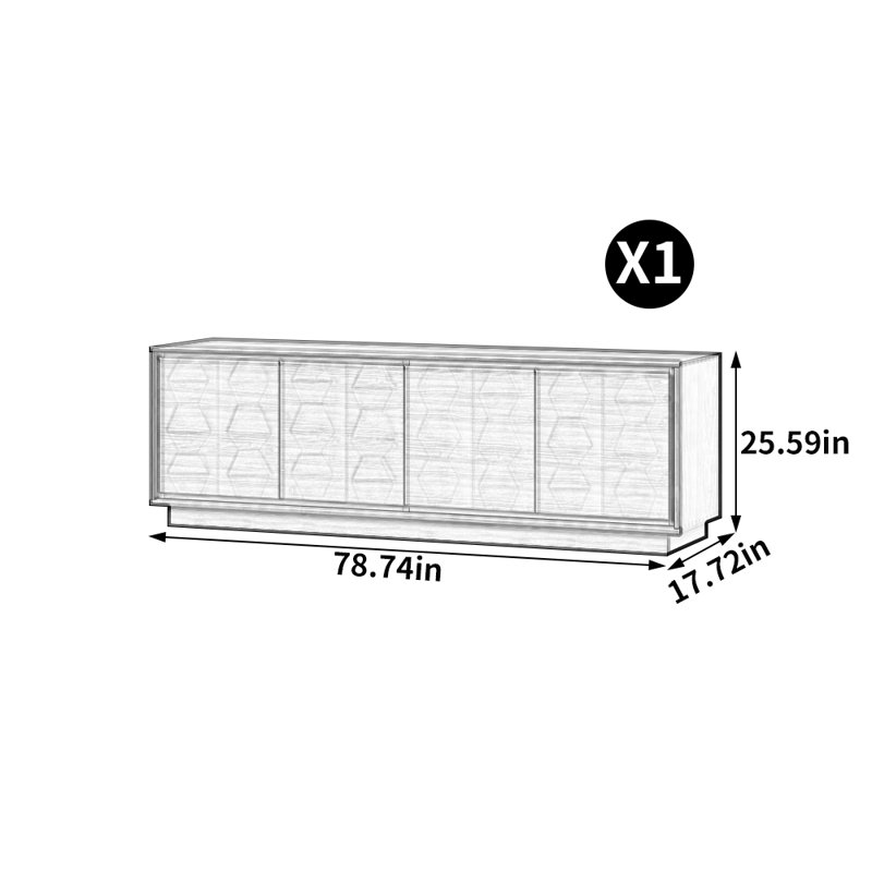 Meuble télé minimaliste de style européen, Cerisier