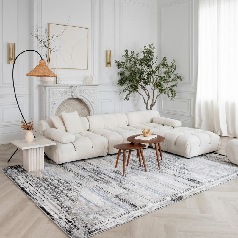 Tapis d'intérieur à motif de tapis Romina, Rectangle 5 pi 3 po x 7 pi 7 po