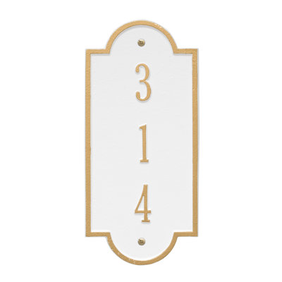 Petite plaque d'adresse murale personnalisée sur 3 lignes Hagen