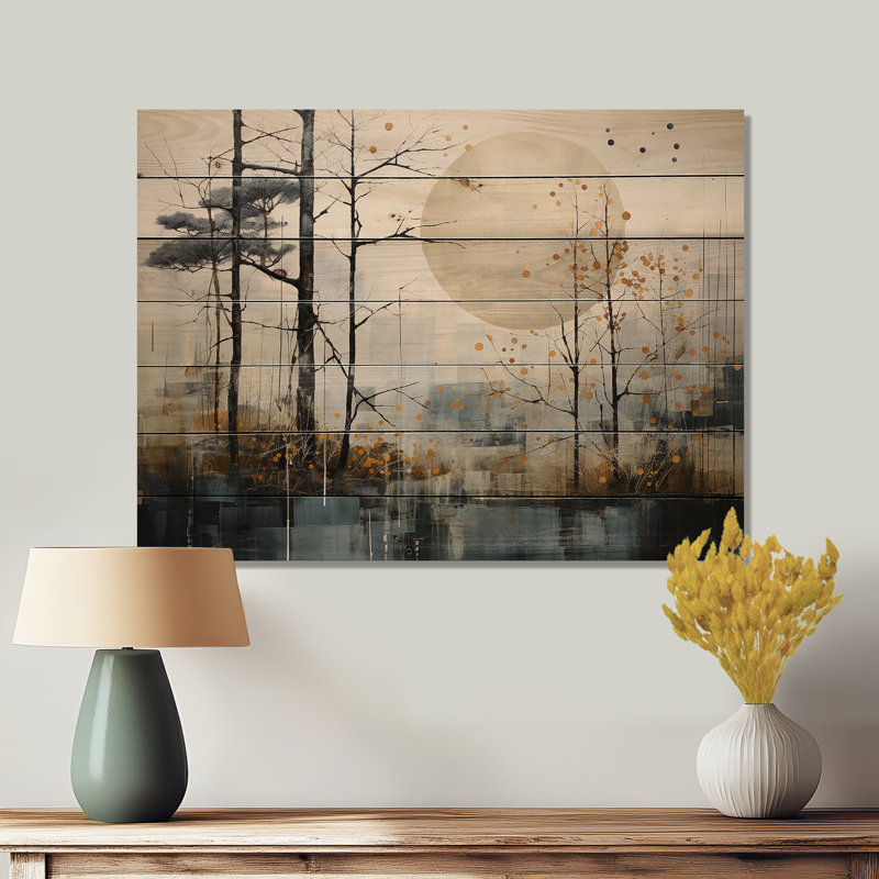 «Japon Art Seren Zen Minimalisme I» sur bois, H 10 po x l 20 po x P 0,78 po