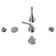 Royale Three-Handle Widespread Vertical Bidet Faucet
