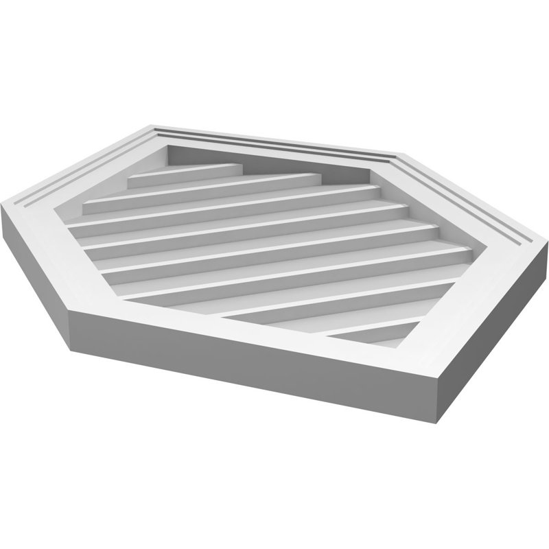 Ventilé vertical à pignon vertical en uréthane non piqué 12/12, H 30 po x l 18 po x P 1,5 po