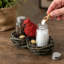 Ensemble de salière et poivrière en résine avec décor de cuisine rustique Woodland