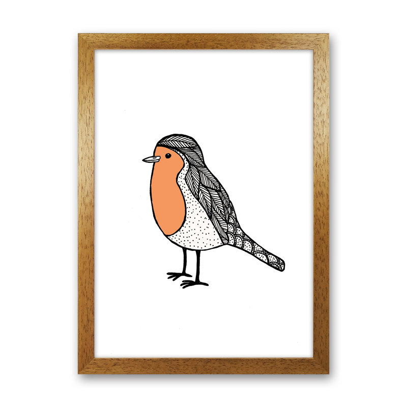 Robin Final by Carissa Tanton - Print, Oak Framed, 63cm H x 46cm W x 3cm D