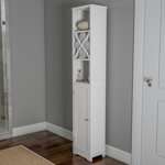 Marquardt 13.5'' W x 67'' H x 9'' D Linen Storage Cabinet - with Adjustable Shelf and Dividers