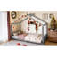 Lit simple en bois massif, gris, design Montessori sécuritaire pour les enfants