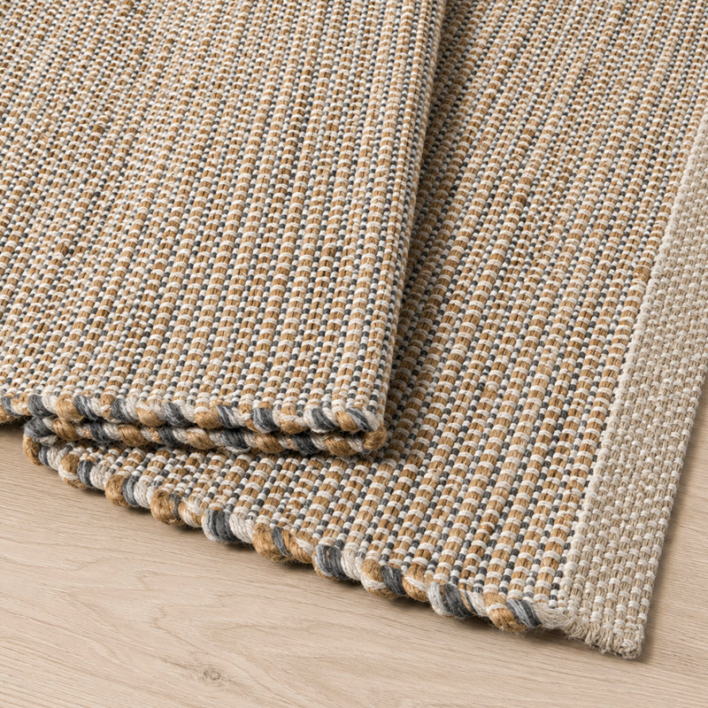 Aleksei Jute Area Rug, Rectangle 8' x 10', Gray