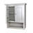Hallatrow Gray Shaker Over-The-Toilet Wall Cabinet
