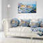 Coussin lombaire en mode abstrait de fira town santorini