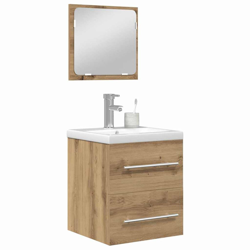 Bathroom Furniture Suite, Black Oak