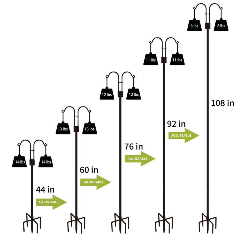 Crochet de suspension en métal Anaysia, H 108 po x l 8 po x P 8 po