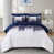 Navy Blue/White Abstract