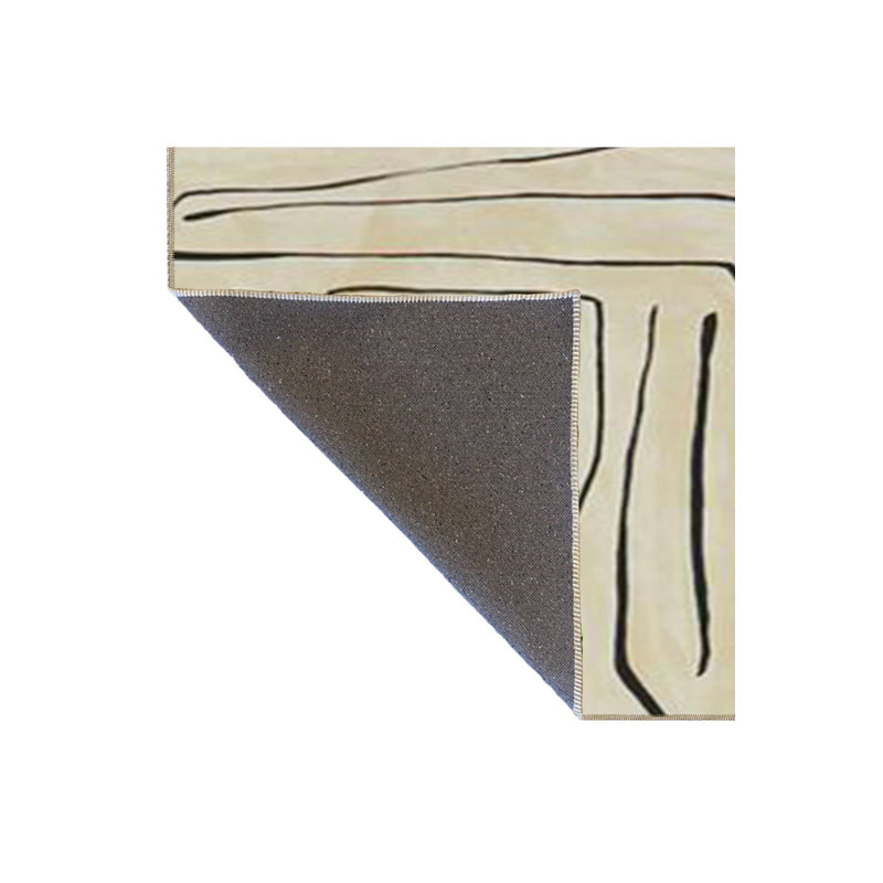 Tapis à rayures décoratif et lavable à thème jaune, Rectangulaire 3 pi 11 po x 5 pi 11 po