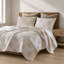 Ensemble de courtepointe mini 3 pièces pour lit King/Cal King, beige/gris-136159292