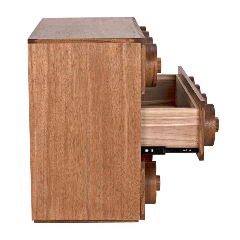 3 - Drawer Solid Wood Dresser, Dark Walnut