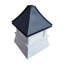 Spady 20 po X 20 po X 31 po Coupole en vinyle composite avec toit en aluminium noir