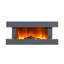 Brayden Studio 132cm W Black Electric Fireplace