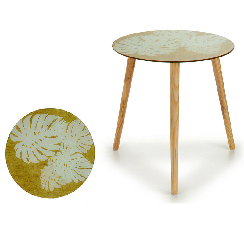 Casnovia Glass Top End Table