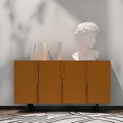 Scandinavian Minimalist Solid Wood Console Cabinet
