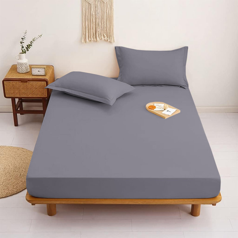 Aspire Homeware Ultra Soft 40cm Deep Fitted Sheet for Extra Deep Mattress and Cozy Sleep, King (5'), Grey