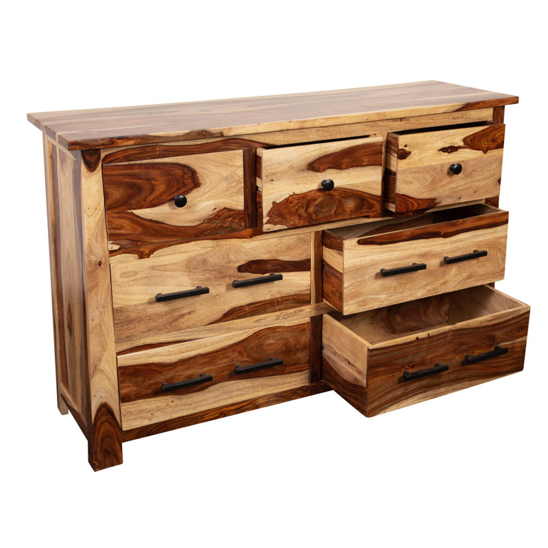 Commode double 7 tiroirs Ringgold, Naturel