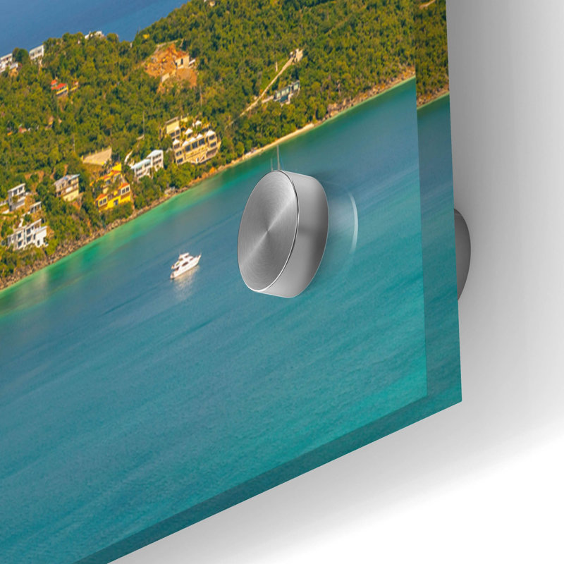 «Magens Bay St Thomas USVI» par Epic Portfolio, art mural en verre acrylique 3 pièces, H 24 po x l 72 po