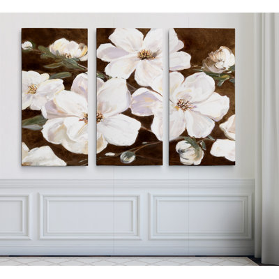 " White Chocolate Blooms I " 3 - Pieces