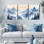 «Misty Mountain Landscape», reproduction d'art sur toile tendue sur toile (ensemble de 3)-118681288