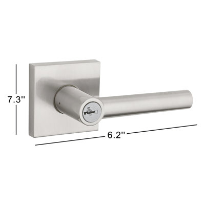 Milan Keyed Door Lever with Square Rosette and SmartKey®