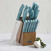 Oster Lindbergh 14 Piece Stainless Steel Cutlery Set In Teal With