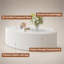 Table basse ovale de 46 pouces, table d'appoint moderne et multifonctionnelle pour salon, chambre à coucher, appartement, bureau à domicile, assemblage facile-131579296-131579297