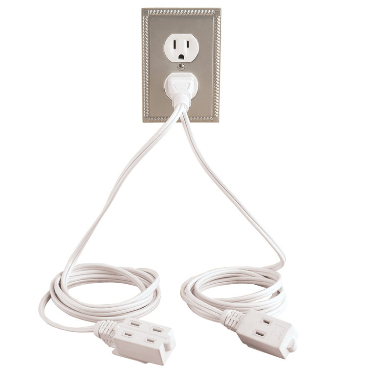 Collections Etc Double Ended Extension Cord, White