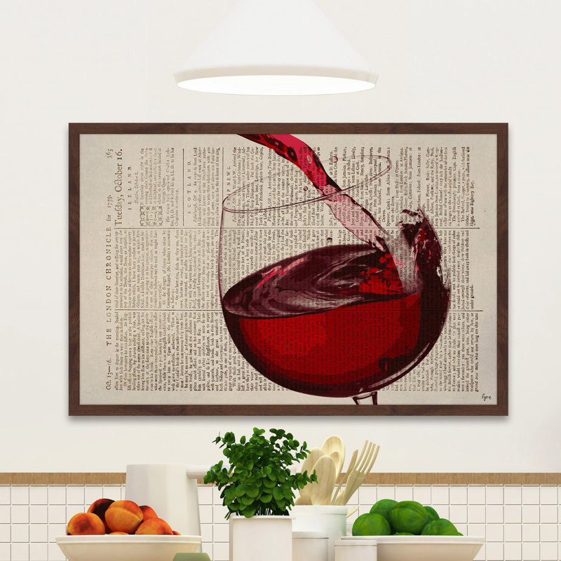 « pinot noir », reproduction d’art encadrée, H 12 po x l 18 po x P 1,5 po
