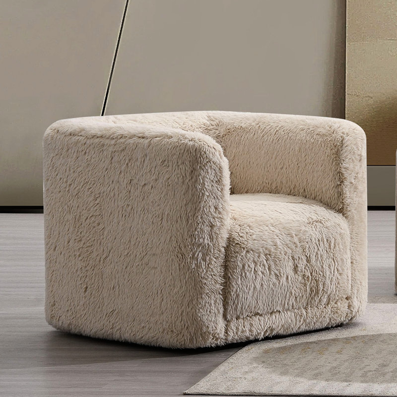 Siège pivotant beige confortable, recouvert de lin, chaise assise en lin de fabrication intérieure stable, rembourrage en mousse résilient, conception structurée pour l'élégance