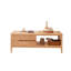 Table basse 53,15 po en bois massif de couleur naturelle minimaliste nordique