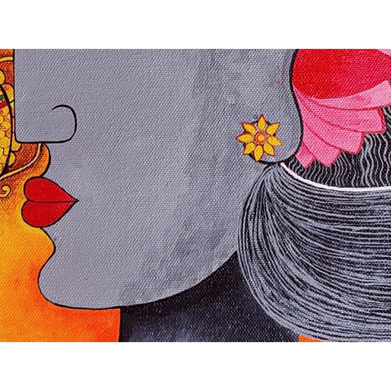 Jolie femme | Acrylique sur toile | Par Datta Jadhav