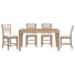 72 Inch Rectangular Counter Table with 4 Upholstered Stools