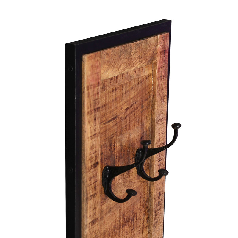 Hendry Solid Wood Wall Storage 4 - Hook Coat Rack