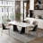 Armano Extendable 10 Seater Faux Marble Rectangular Dining Table