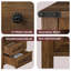Table de chevet 2 tiroirs Modern Farmhouse avec station de charge et rangement ouvert (ensemble de 2)-387951565-387526232