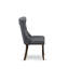 L'ensemble de mobilier de salle à manger 3 pièces comprend une table carrée en bois massif et 2 chaises de cuisine Parson en tissu de polyester, noyer antique-91898326-132276010