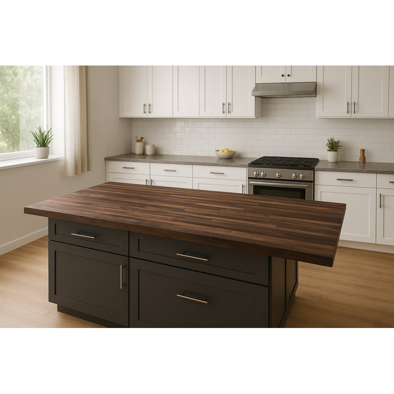 Dessus Knya Butcher Block, 1,5 po x 26 po x 96 po, Noyer