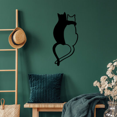 Stylish Decorative Metal Wall Accessory, Black Finish, 12.9 x 27.6 inches | 100% Metal Construction, Thickness: 0.06 inches | Perfect for Home Decor, Modern Aesthetic, Easy to Hang and Enhance Any Space