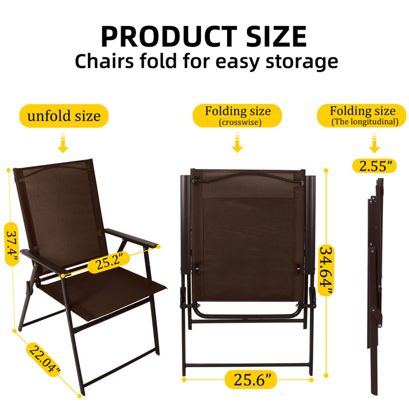 Chaise de patio pliante portative