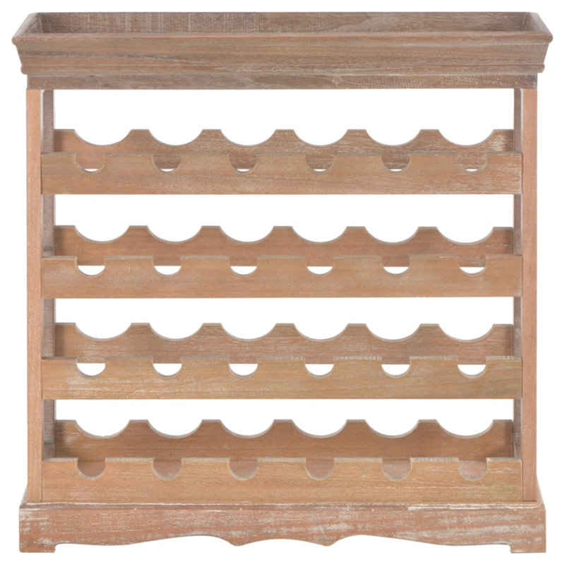 Porte-bouteilles de vin avec plateau supérieur, Brun