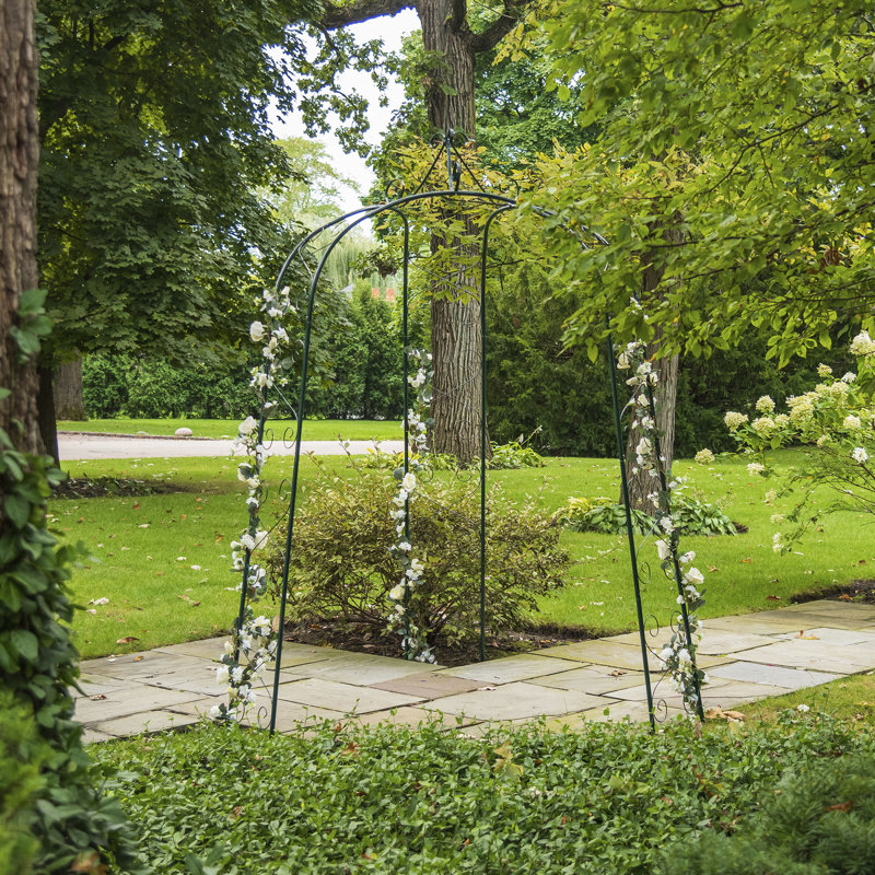 71 W x 17 D Metal Arbor in Green