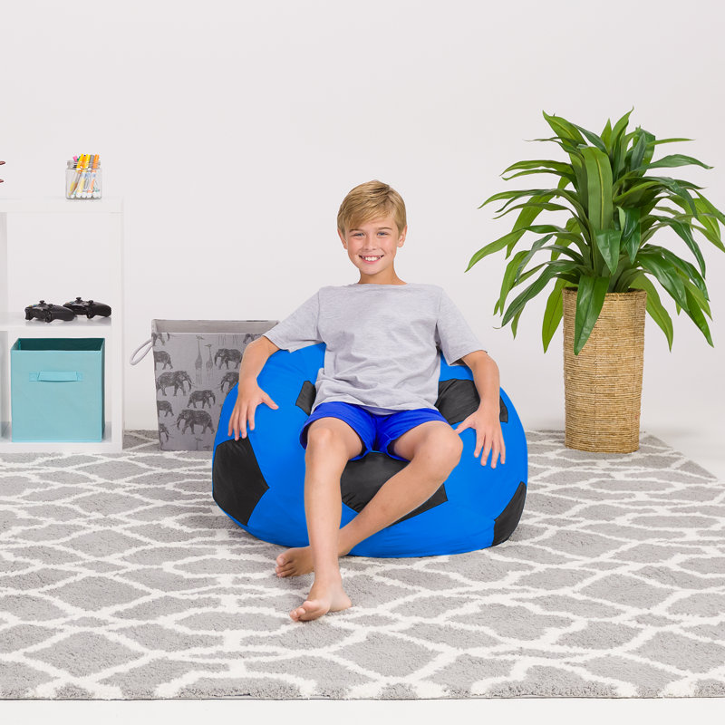 Fauteuil à billes pour enfants, adolescents et adultes - Rempli de perles souples, comprend une housse amovible et lavable à la machine - Plusieurs couleurs, tailles et tissus, y compris nylon doux et toile avec motifs